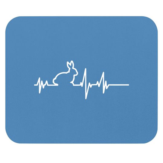 Discover Rabbit EKG Rabbit Heart Rate Gift Mouse Pads