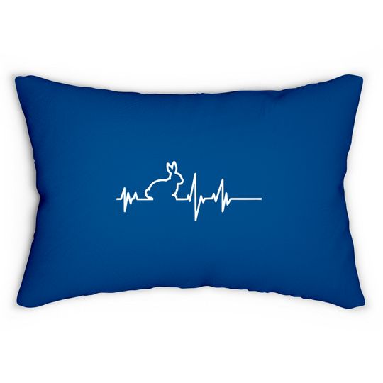 Discover Rabbit EKG Rabbit Heart Rate Gift Lumbar Pillows