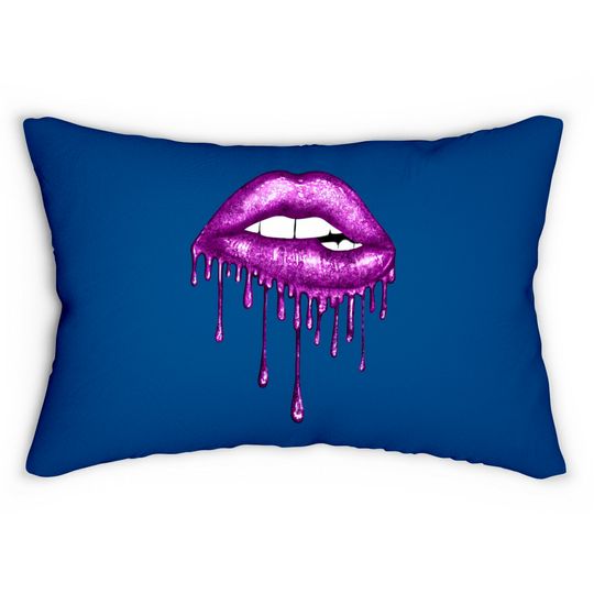 Discover Drip Purple Lips - Lips - Lumbar Pillows
