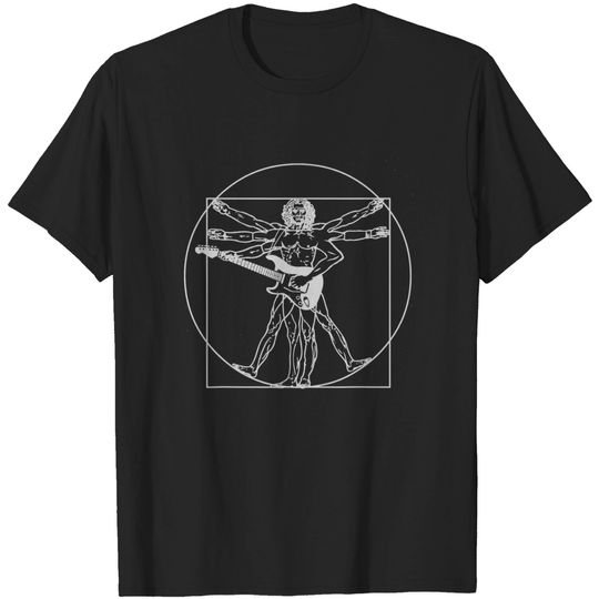 Discover Vitruvian Man Guitar Shirt Da Vinci Guitarist T-Shirt Gift T-Shirt