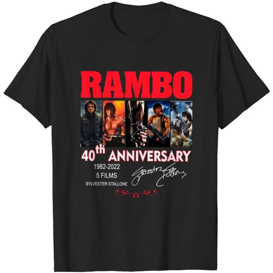 Discover rambo 40th anniversary 1982 2022  tshirt