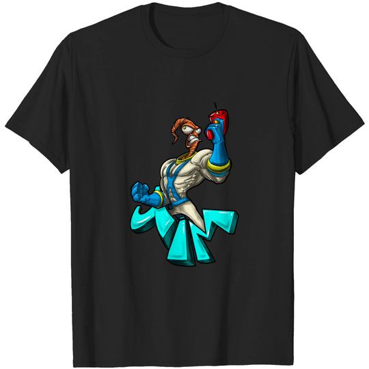 Discover Earthworm Jim Angry, Character Of Game - Earthworm Jim - T-Shirt