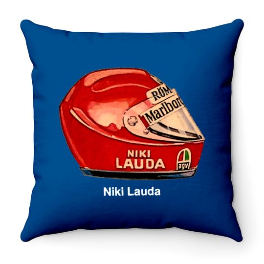 Discover niki lauda helmet Throw Pillows