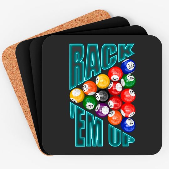 Discover Rack’em Up Billiards - Pool Player - Coasters