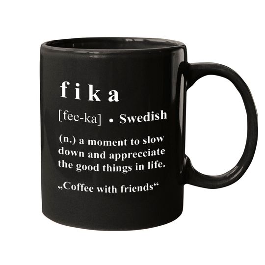 Discover Coffee Dictionary Fika Sweden Cafe Gift Mugs