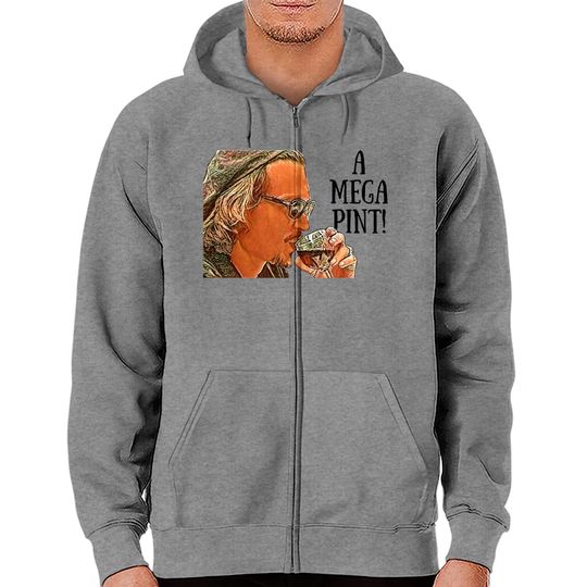 Discover Justice For Johnny Depp Mega Pint Zip Hoodie