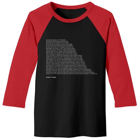 Discover Louis L'Amour Quotes - Louis Lamour - Baseball Tees