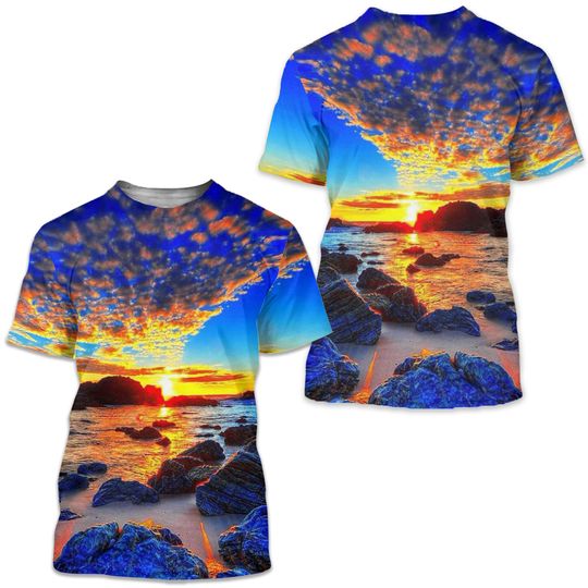 Discover Men's Tee T shirt 3D Print Graphic Beach Print Short Sleeve Daily Tops