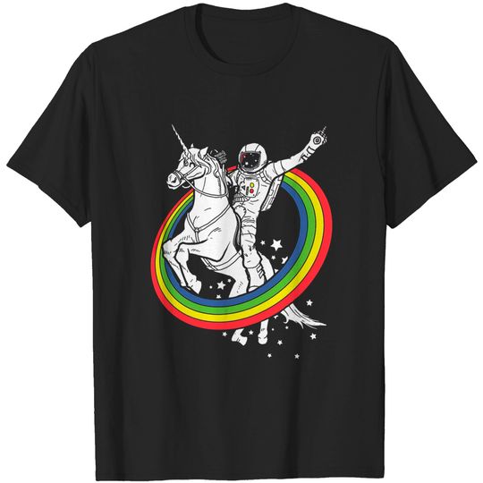Discover astronaut riding a unicorn - Astronaut Riding A Unicorn - T-Shirt