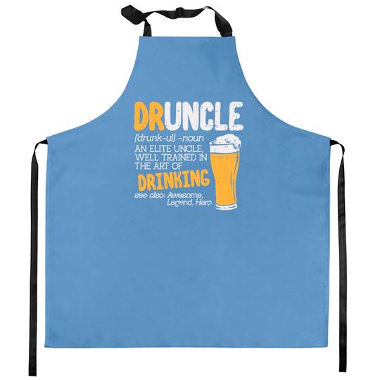 Discover Druncle Dictionary Funny Drinking Elite Uncle Birthday Gift Kitchen Aprons