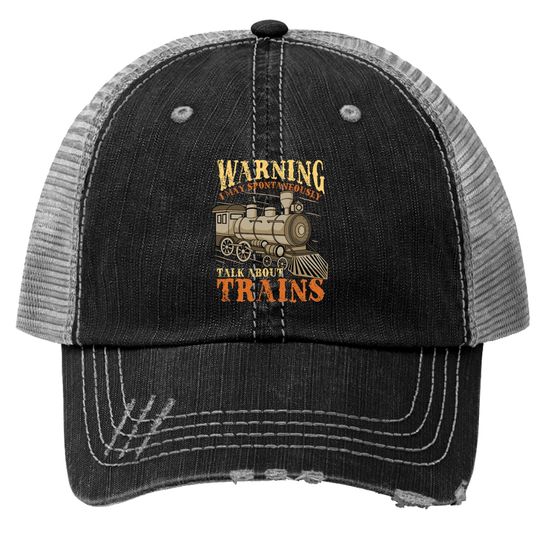 Discover Trains Railroad Train Lover - Train - Trucker Hats
