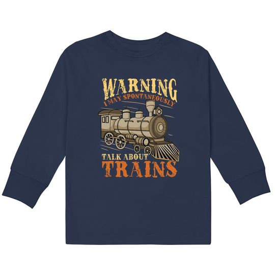Discover Trains Railroad Train Lover - Train -  Kids Long Sleeve T-Shirts