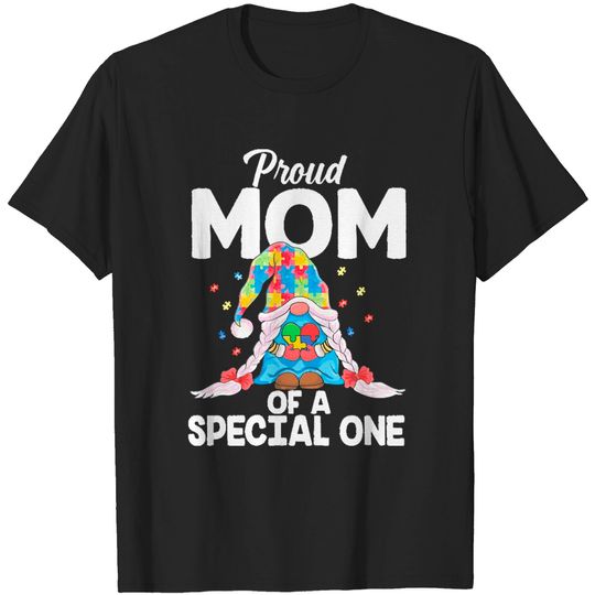 Discover Proud Autism Mom Puzzle Piece Gnomes T-Shirt