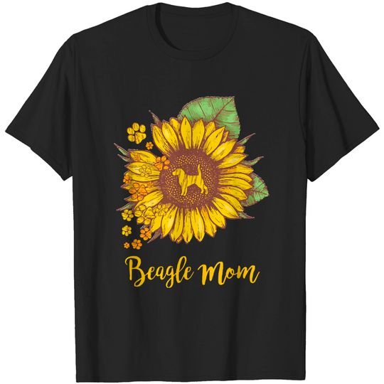 Discover Mom S U N F L O W E R B E A G L E M O M T-Shirt