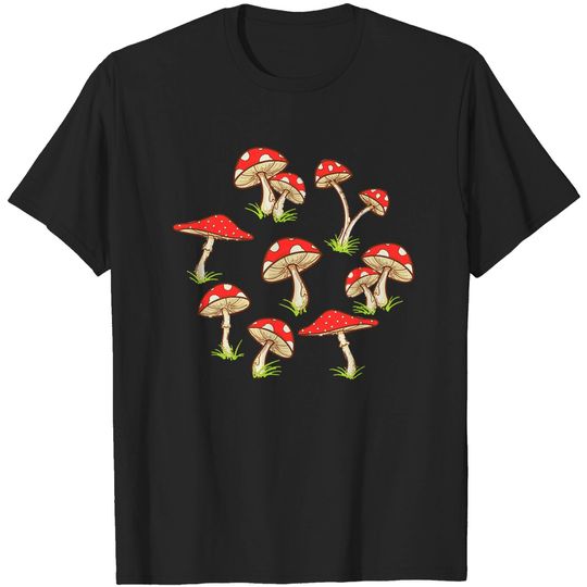 Discover Mushroom Speckled Mushroom Pattern T-Shirts