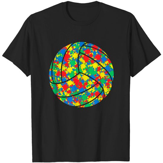 Discover Volleyball Player Funny Sport Lover Volleyball Autism Awareness Men Women Kids T-Shirts