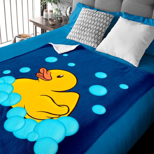 Discover Rubber Duckie Bath Baby Blanket