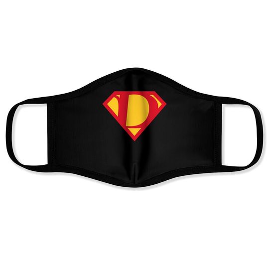 Discover Letter D - Superman - Face Masks
