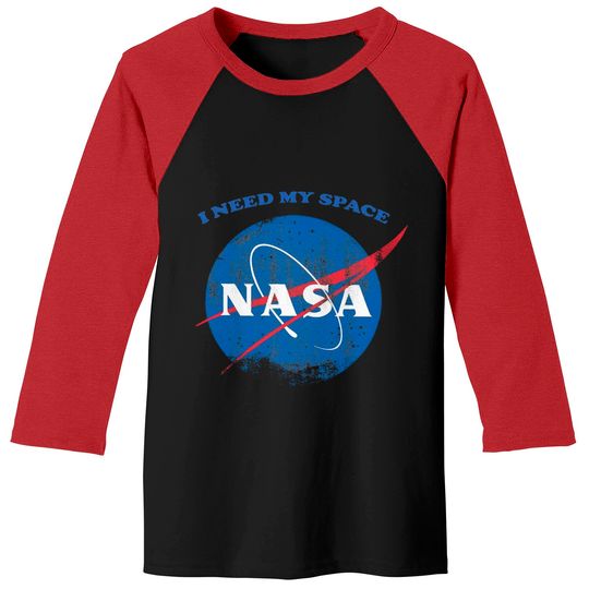 Discover Distressed NASA Baseball Tees - 'I Need My Space' Design