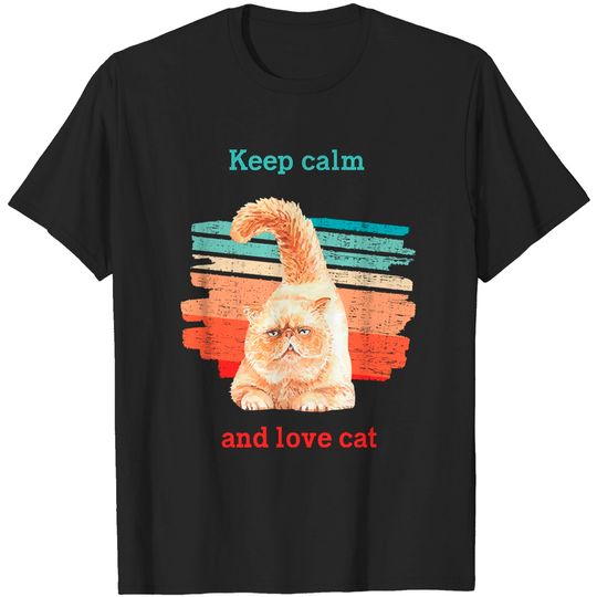 Discover Cats Cat t shirt - Keep calm and love cat (3) T-Shirts