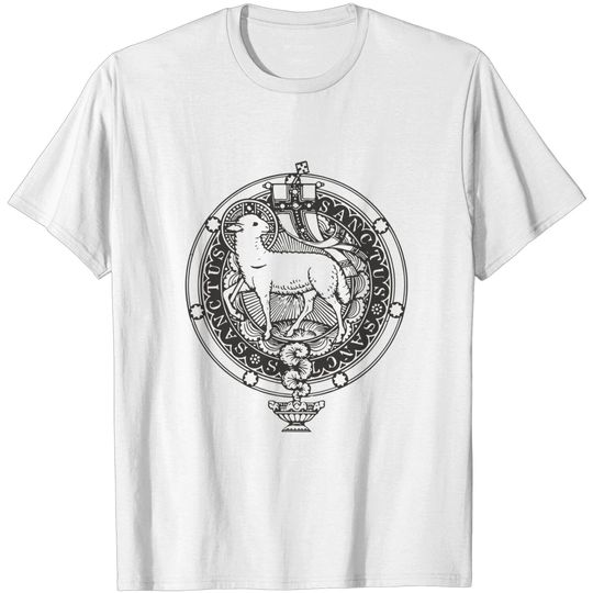 Discover Sanctus Agnus Dei Lamb God Traditional Latin Mass Catholic T-Shirt