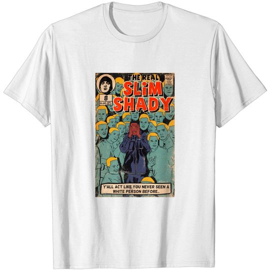 Discover Eminem - The Real Slim Shady Parody Comic Art Classic T-Shirt