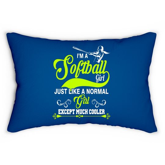Discover Softball - i'm a softball girl like normal girl Lumbar Pillows