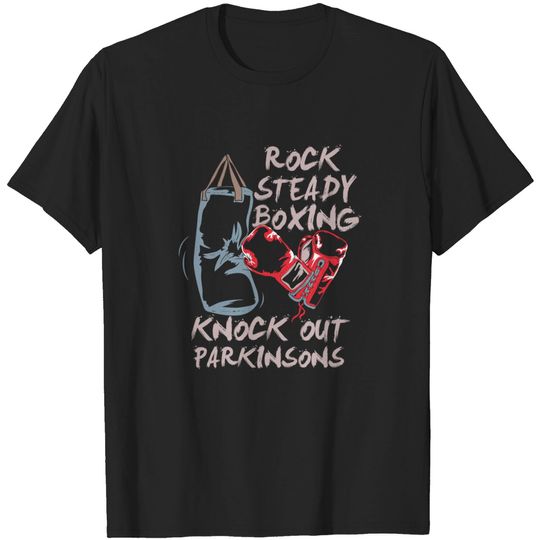 Discover Rock Steady Boxing Knock Out Parkinsons Fighter - Rock Steady Boxing Knock Out Parkinsons - T-Shirt