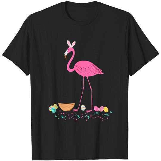 Discover Funny Easter Flamingo Celebration T-shirt