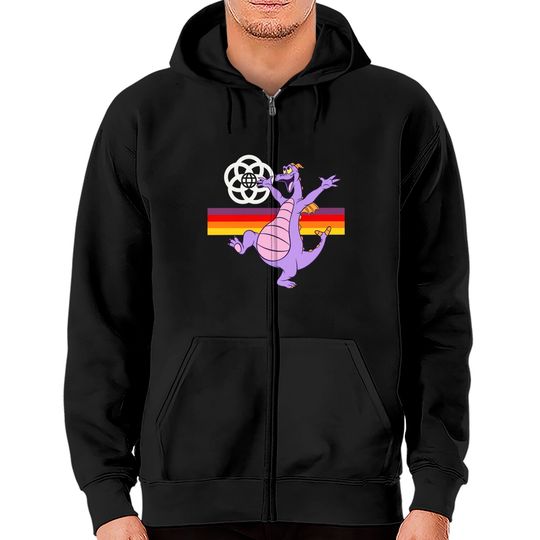 Discover Happy little purple dragon of imagination - Figment - Zip Hoodies
