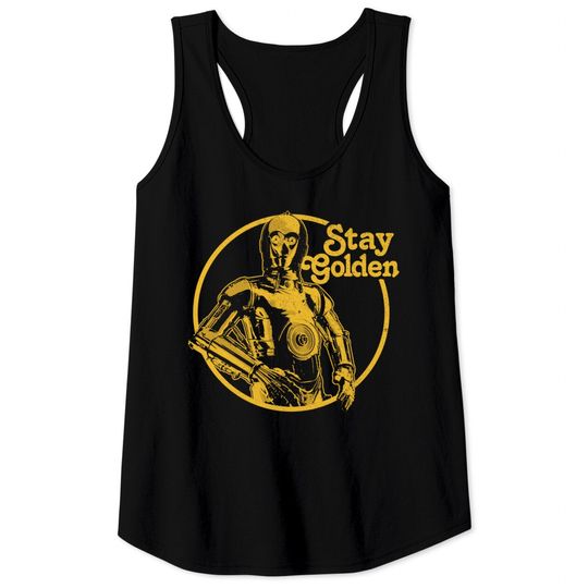 Discover NEW C 3PO Stay Golden Tank Tops
