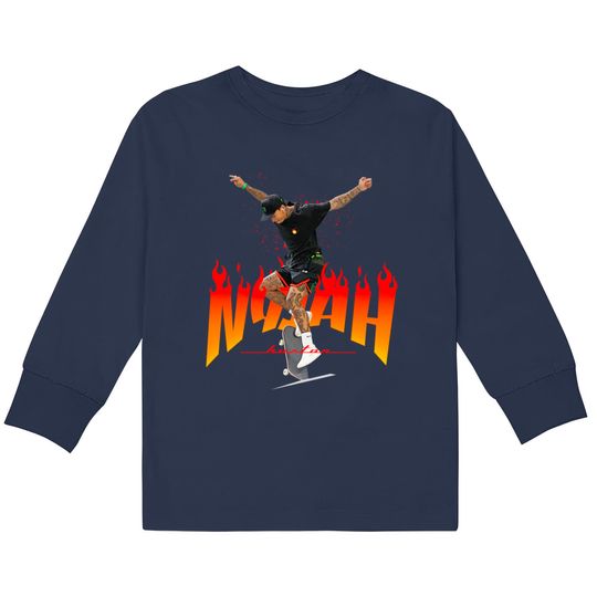 Discover Nyjah Huston - Nyjah Huston Skateboarding -  Kids Long Sleeve T-Shirts