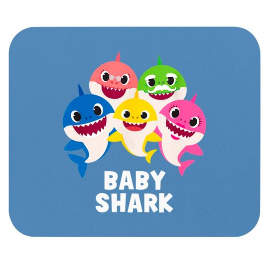 Discover Pinkfong Baby Shark family Mouse Pads with text