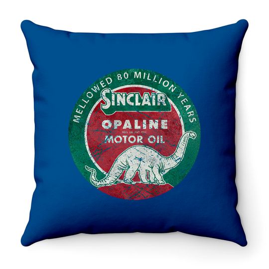 Discover Diplodocus Motor Oil V01 - Sinclair - Throw Pillows