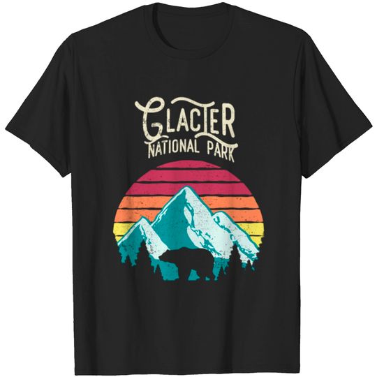 Discover Vintage Glacier National Park Mountain Bear Sweat T-shirt