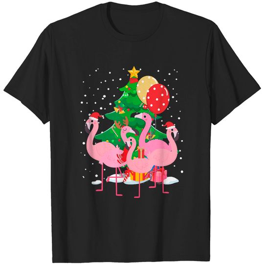 Discover Flamingo Christmas Tree Flamingo Christmas Tree T-Shirts