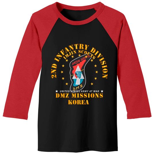Discover 2nd Infantry Division - ImJin Scout -DMZ Missions Baseball Tees