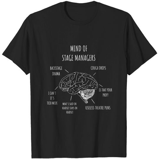Discover Theatre Mind Of Stage Manager Broadway Musical Theater T-Shirt