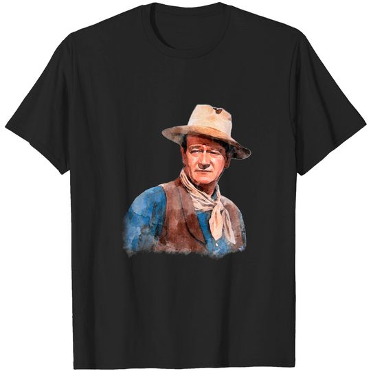 Discover John Wayne "The Duke" - Watercolor - John Wayne - T-Shirt