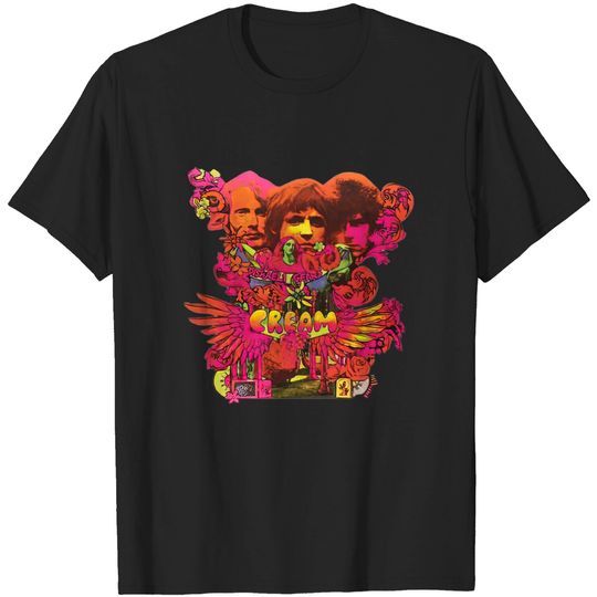 Discover Cream Disraeli Gears Eric Clapton Ginger Baker Tee T-Shirt