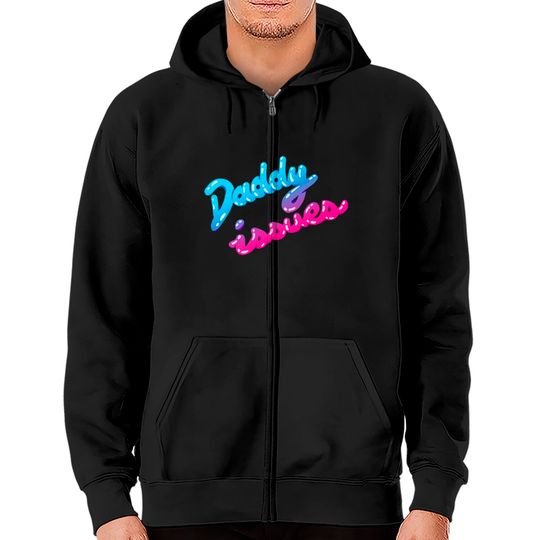 Discover Daddy Issues Racerback Zip Hoodies