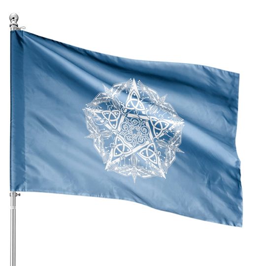 Discover Celtic Raven Pentagram House Flags