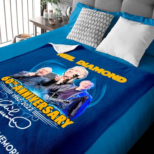 Discover Neil Diamond 60th Anniversary Signatures Baby Blanket - Vintage Fan Gift