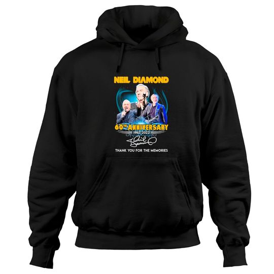Discover Neil Diamond 60th Anniversary Signatures Hoodie - Vintage Fan Gift