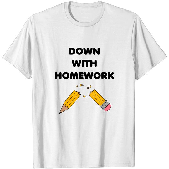 Discover Down With Homework - Simpsons - T-Shirt