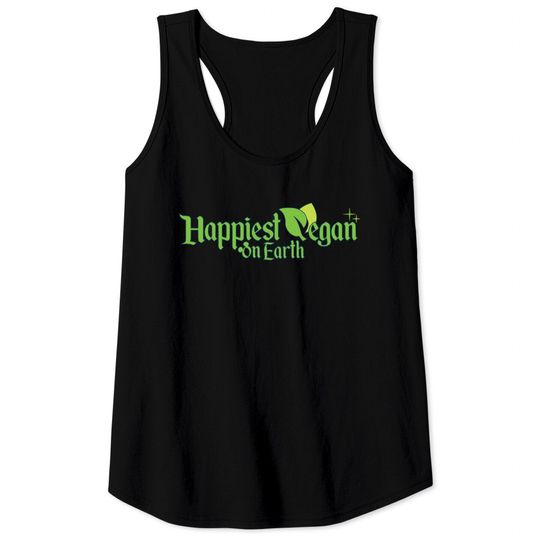 Discover Happiest Vegan on Earth Logo - Vegan - Tank Tops