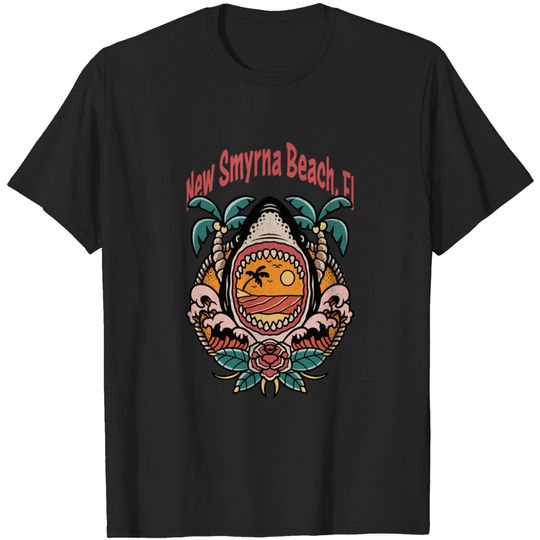 Discover New Smyrna Beach Florida East Coast Beaches Surfing Surfer - New Smyrna Beach - T-Shirt