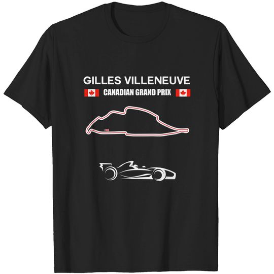 Discover Gilles Villeneuve Circuit Racing Car Canadian Grand Prix T-Shirt