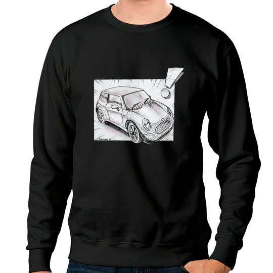 Discover Mini Cooper pencil sketch - Mini Cooper - Sweatshirts