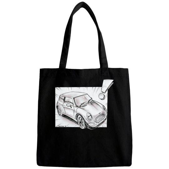 Discover Mini Cooper pencil sketch - Mini Cooper - Bags